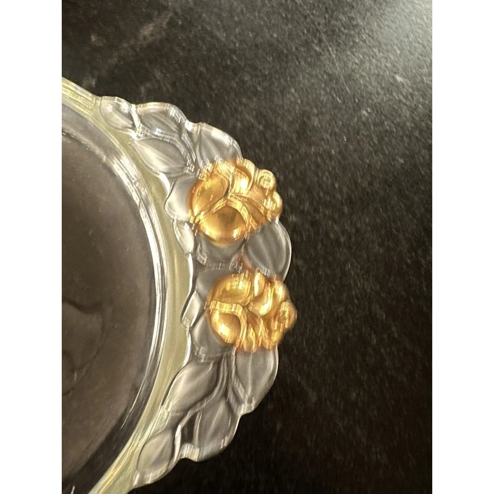 MIKASA Gilded Rose Crystal Oblong‎ Canape Tray 15 3/4